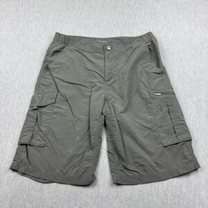 Columbia Shorts Mens 34 Green Silver Ridge Cargo Hiking Outdoors Utility Casual